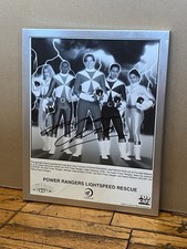 Power Rangers Lightspeed Rescue Photo Signed Michael Chaturantabut Blue Ranger