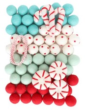 Mini Felt Factory  Felt Ball DIY Christmas Garland Wool 1 inch Pom Ornament ...