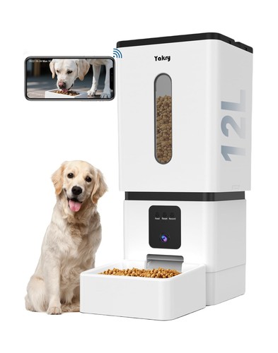 Automatic Dog Feeder Large Breed with Camera - 12L/50 Cups 5G WiFi…