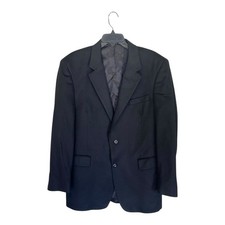 Jos A Bank Sports Jacket Black 100 Cashmere Collared Buttons Lined Size 43L