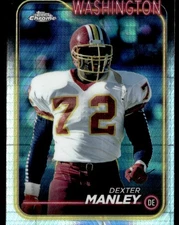 DEXTER MANLEY 2024 TOPPS CHROME PRIZM REFRACTOR WASHINGTON REDSKINS #199