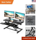 Height Adjustable Standing Desk 36” Wide Sit to Stand Converter Stand Up Desk...