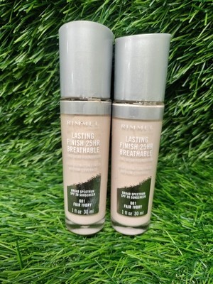 2 PACK - Rimmel London Match Perfection Foundation 1.0 oz 081 Fair Ivory