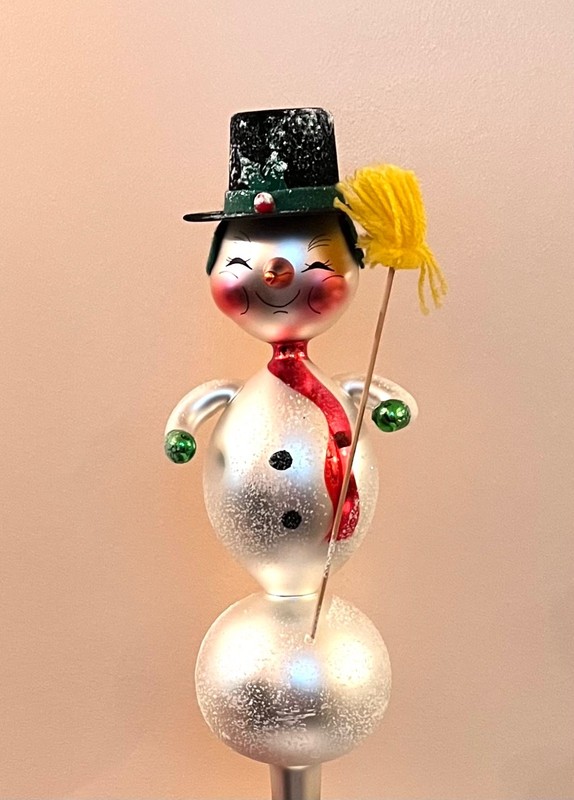 RADKO ITALIAN ICE FINIAL GLASS CHRISTMAS ORNAMENT  95-273-0