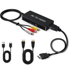 RCA Female to HDMI Converter Adapter Unit 720P 1080P for Xbox N64 VCR VHS DVD