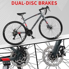 Road Bike,700C City Commuter Bicycle 21-Speed Lightweight Aluminum Frame Adult 6