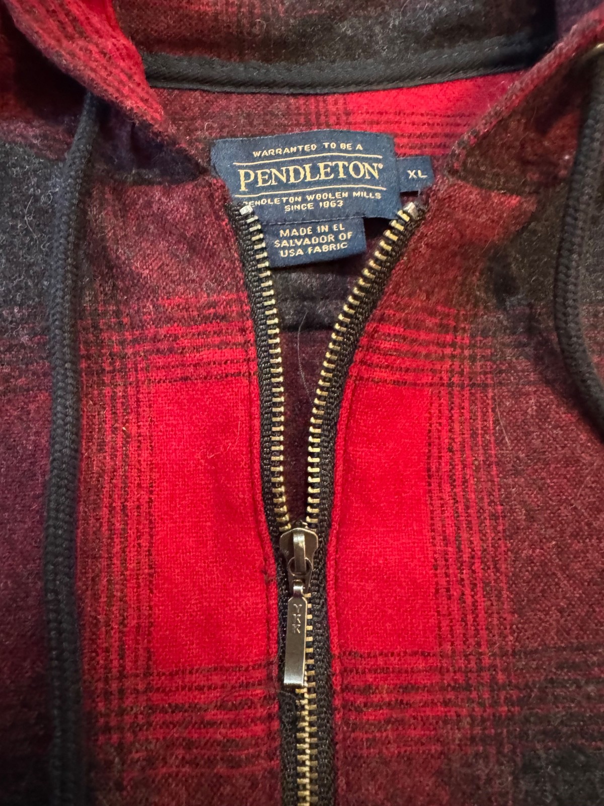 PENDLETON 100% VIRGIN WOOL BUFFALO PLAID FULL ZIP… - image 4