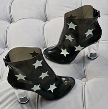 Cape Robbin Y2K Boots See Through Black Stars...