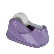 Premium Desktop Tape Dispenser, Plastic, Non-Skid Base Heavy Duty Purple