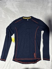 NWT Mens Ski-Doo Blue Solid Print Size Medium Performance Long Sleeve T-Shirt