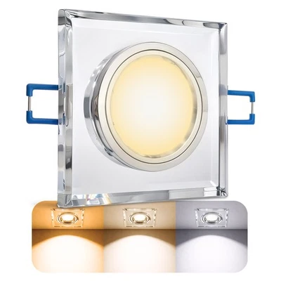 ALINA Einbauleuchte Glas schwarz 5W GU10 3Lichtfarben Deckenspot Einbaustrahler - Bild 1 von 4