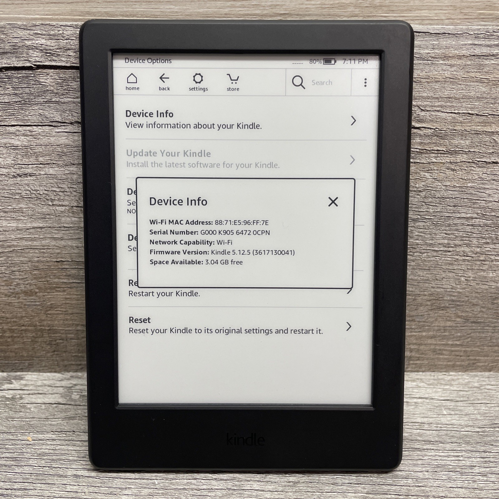 Amazon Kindle (SY69JL) 6" - 4GB Wi-Fi 8th Generation Gen Black eReader
