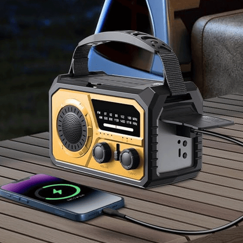 1X Emergency Crank Radio 16000mAh Solar Power Bank AM/FM  Lamp Compass - Picture 6 of 17