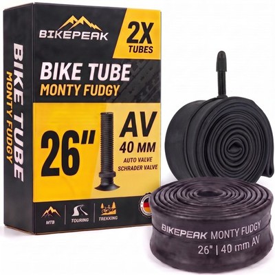BikePeak Fahrradschlauch MTB 26'' AV Ventil schwarz 40mm 40/62-559 2x Schlauch