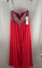 Jovani Women's Pink Strapless Beaded Bodice Dress Size 12 NWT MSRP $540