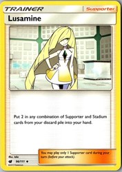 Lusamine 96/111 Crimson Invasion Uncommon Trainer
