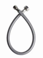 16-In. Faucet Connector,Braided Stainless Steel,3/8 Compressionx1/2-In. FIP - B1