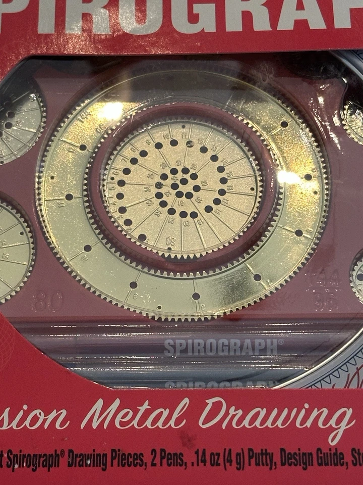Spirograph Die Cast Collector’s Set Precision Drawing Pieces In Tin NIB - Image 2 of 4