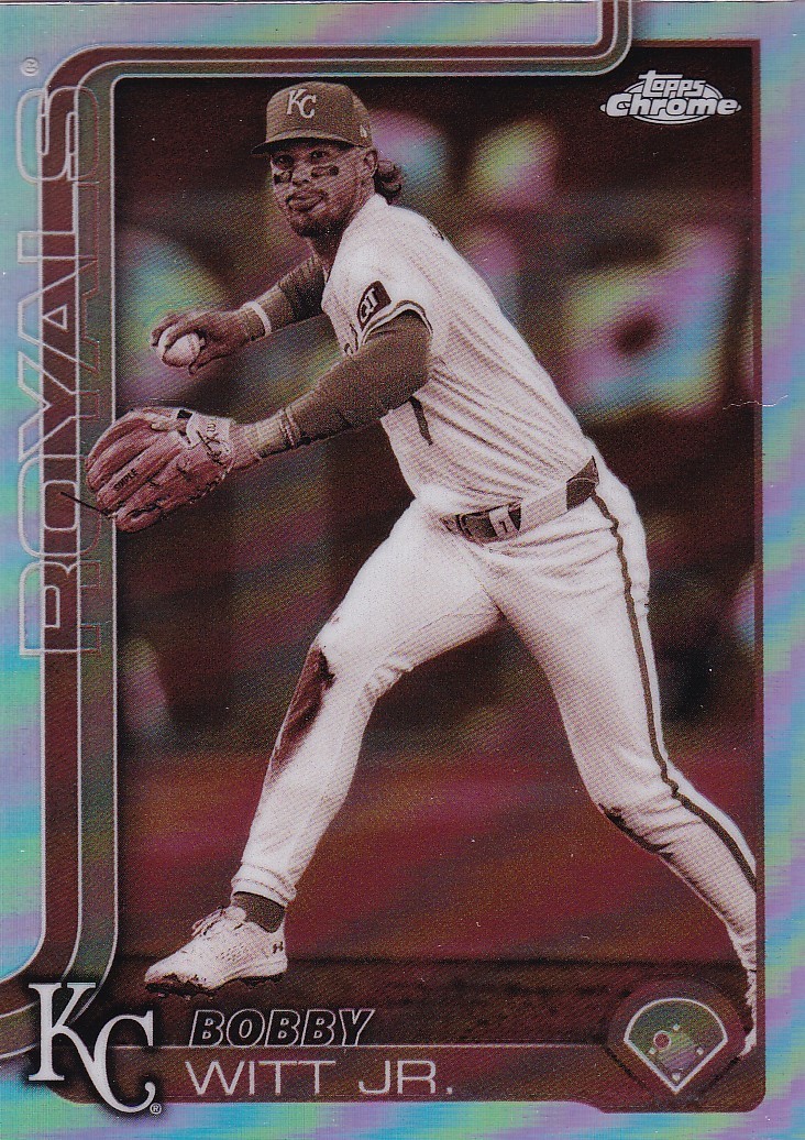 BOBBY WITT JR TOPPS CHROME SEPIA REFRACTOR KANSAS CITY ROYALS #93 2025 25
