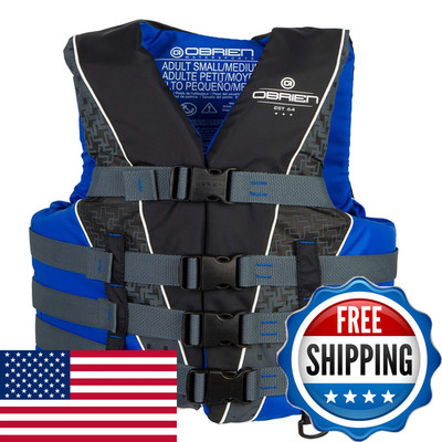 O'Brien Obrien Mens 4-Belt Sport Life Jacket Uscg Transport Canada Approved