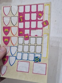 Vintage Lego Yellow Castle 375 6075 ORIGINAL Stickers Sheet USED Decals SEE PICS