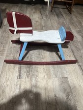 vintage childs wooden rocking horse
