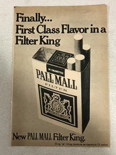 1970s Pall Mall Cigarettes Vintage Print Ad Advert pa16