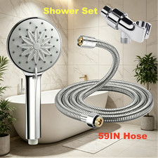 High Pressure Shower Head 6 Settings Handheld Shower Heads Spray With 5 FT Hose