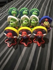 McDonald Super Mario Galaxy Movie Lot 10 - 3 Luigi, 3 Mario 3 Yoshi, 1 Bowser Jr