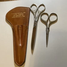 Vintage Solingen Germany Scissor in Leather ADVERTISEMENT  Case DESOTO PLYMOUTH