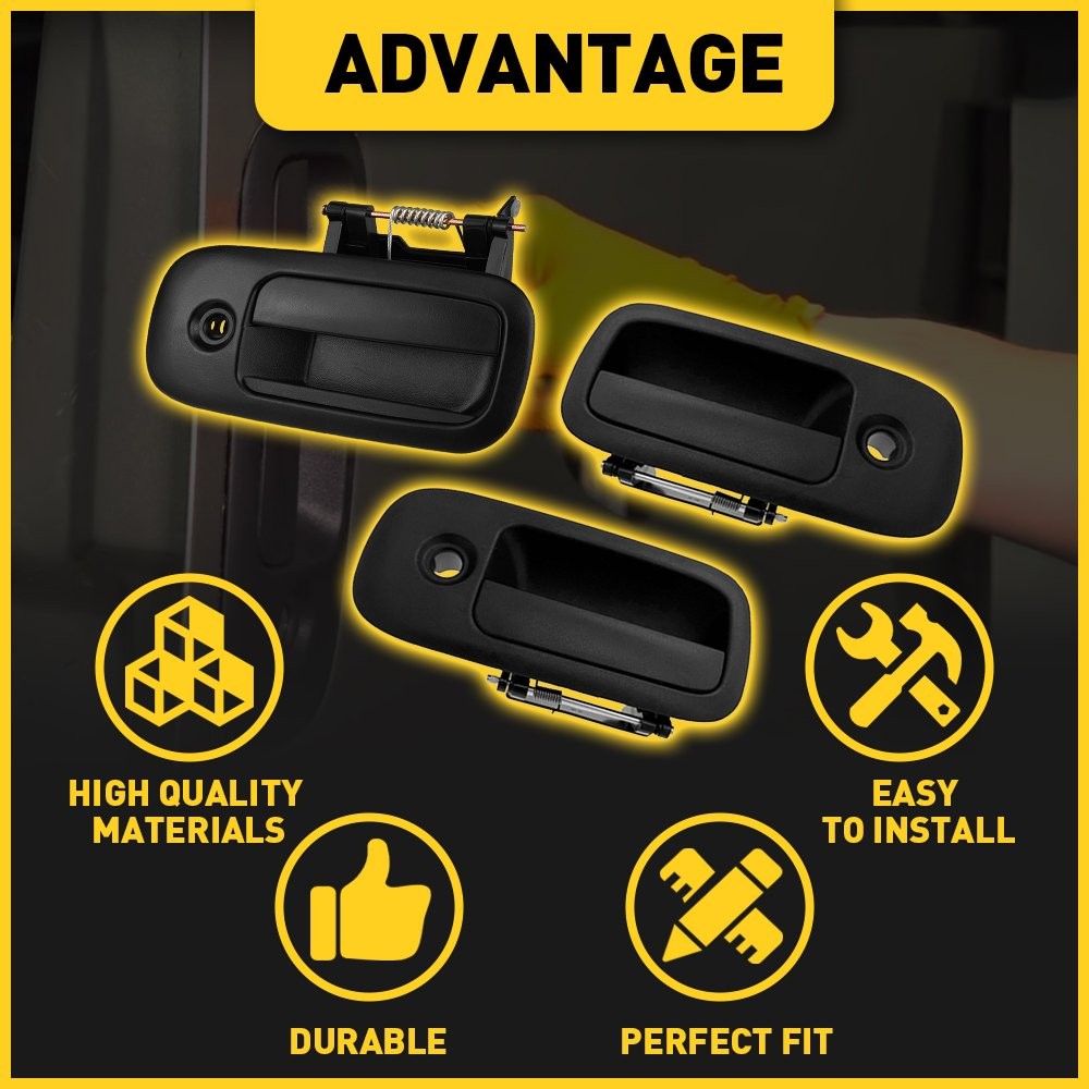 3x Outer Door Handle Rear Front LH RH For 1996-2009 Chevy Express GMC Savana Van thumbnail 2