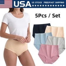 5 Pack Women High Waist Multi Color Stretchy Daily Briefs