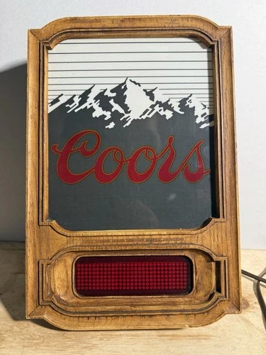 1981 Coors Banquet Beer Scrolling LED Slogan Light Display 16×11in Vintage Works
