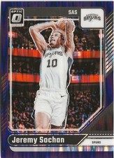 2024-25 Panini Donruss Optic Jeremy Sochan Purple Prizm SP San Antonio Spurs