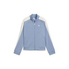 PUMA T7 Always On Full Zip Track Jacket Youth Girls Blue Casual Athletic Outerwe