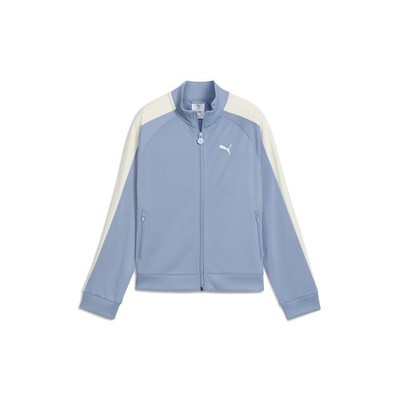 PUMA T7 Always On Full Zip Track Jacket Youth Girls Blue Casual Athletic Outerwe