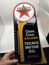 STILL IN THE BOX NICE TEXACO THERMOMETER GAS OIL ADVERTISING SIGN