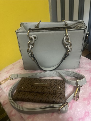 Small Gray purse and Rampage Wallet , Removable Strap. - Picture 1 of 8