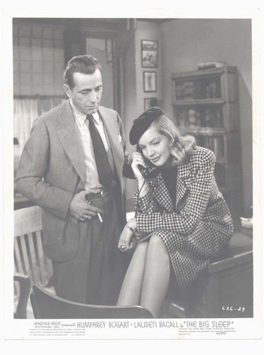 Humphrey Bogart 1946 The Big Sleep Original 8x10 LAUREN BACALL Portrait ...