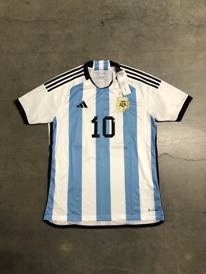 2022 Adidas Lionel Messi Argentina World Cup Home Kit Jersey Men's