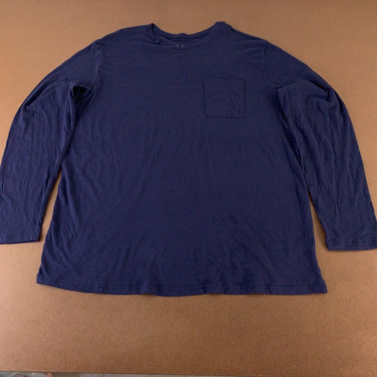 T-shirt Manches Longues Goodfellow & Co Homme, Bleu, Taille 2XL - Coton, Vintage USA