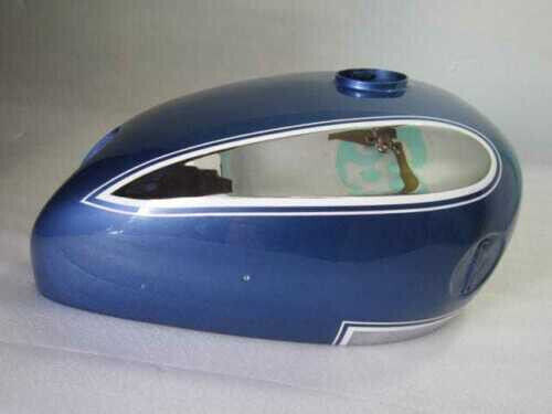 ARIEL SQUARE FOUR 1000CC CHROME AND BLUE PAINTED FUEL PETROL TANK (REPRO) - Picture 1 of 5