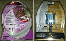 RCA High-Perf Digital 6' 6ft combo Audio  S-VHS DT6SA OR 12' DVI Video Cable