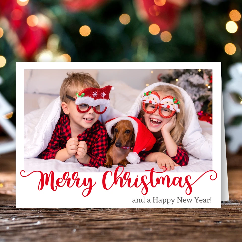 Personalised Christmas Cards Pack - Custom Photo Family Holiday Greetings - Image 4 of 4