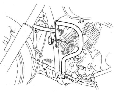 Yamaha XVS 650 Drag Star Engine guard Chrome BY HEPCO AND BECKER