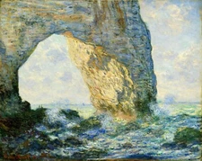 Claude Monet Rock Arch at Etretat Giclee Canvas Print 8x10 Landscape Art Decor