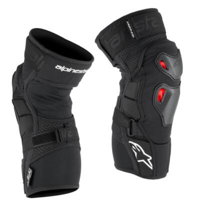 Alpinestars 2025 Bionic Pro Plasma Knee Protectors Black Red White MX Quad ATV