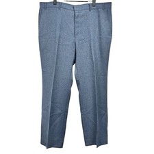 Vintage Levis Action Slacks Sta Prest Menswear Mens 42x30.5 Blue Creased READ