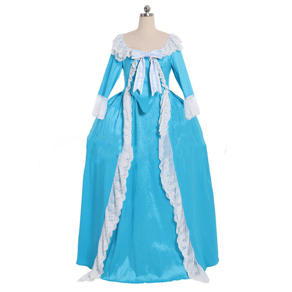 18th Century Marie Antoinette Colonial rococo vintage round blue