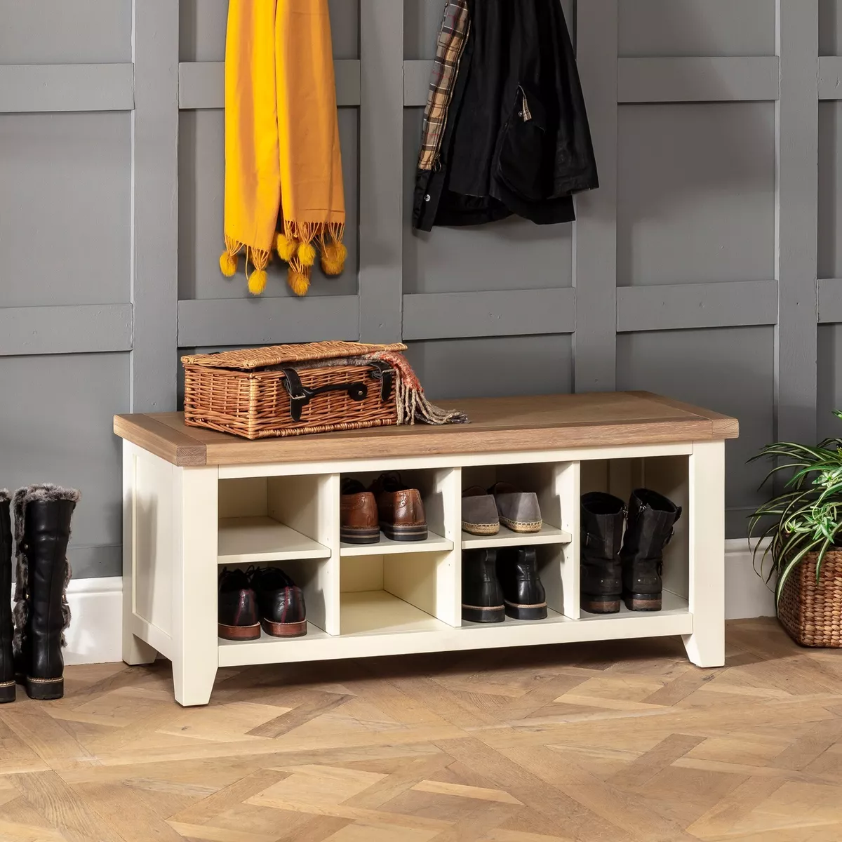 Oak coat and shoe storage sale
